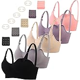 Camivile 5 Pack Nursing Bras for Breastfeeding Maternity Bra Breastfeeding Wirefree Seamless Pregnancy Bralette for Womens