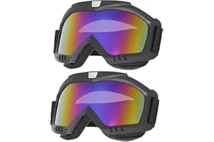 OQUQO 2 Pack Dirt Bike Goggles Ski Goggles ATV Goggles Motorcycle Goggles Riding Goggles Dust Goggles MTB Goggles MX Goggles