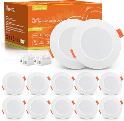 Tomosu Downlights Ceiling Natural White 4000K 5W 450LM 10 Pack