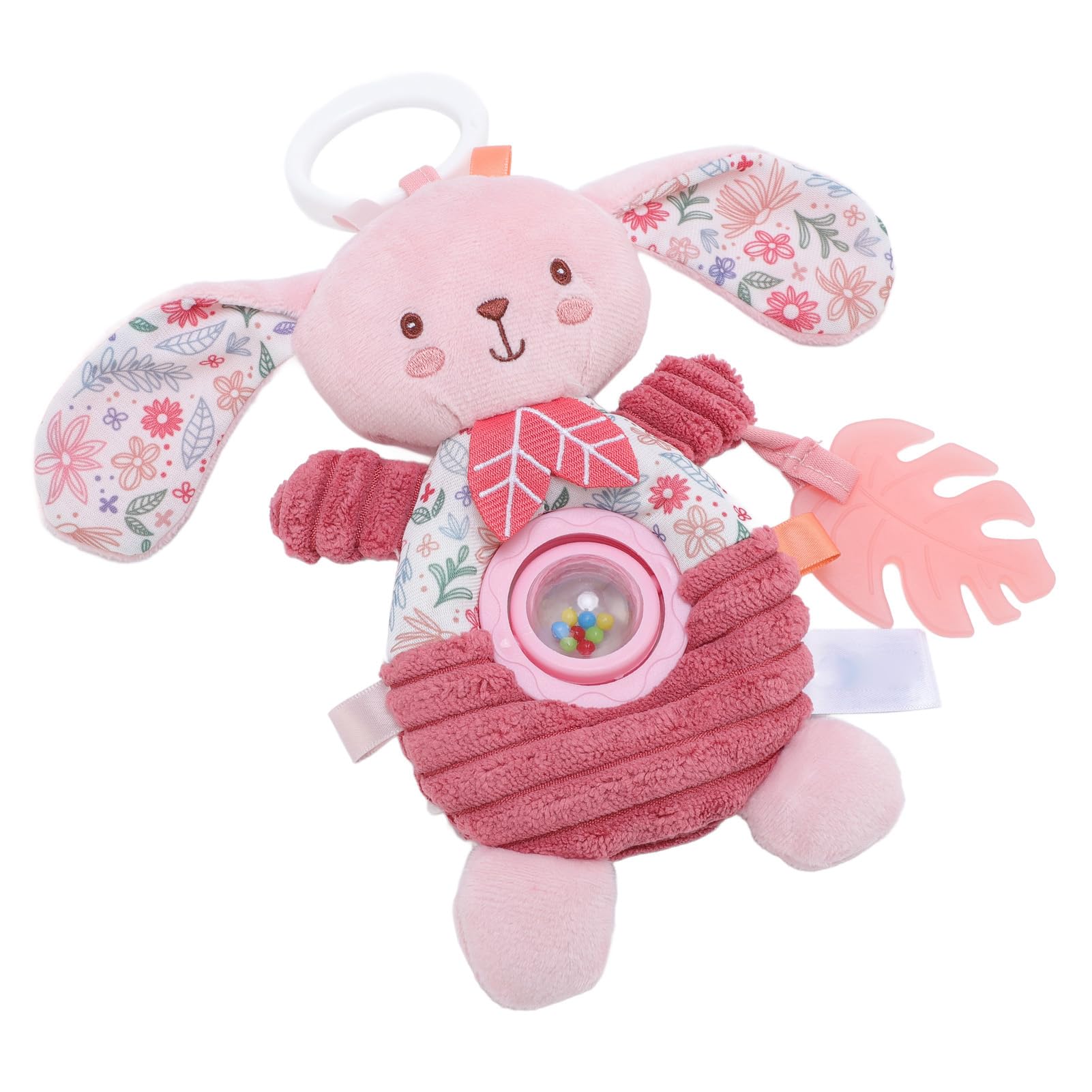 Fdit Pink Plush Hanging Baby Toys, Cute Cartoon Stroller Toys for Cots and Cars, Soft Plush Material