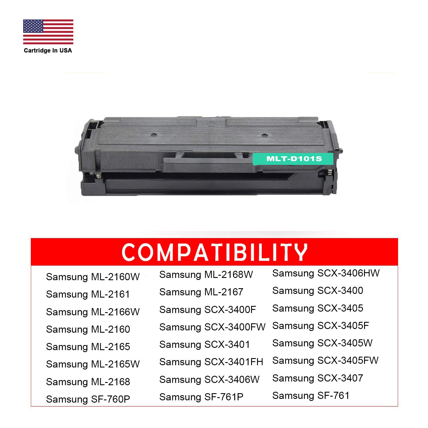 Printer Ink Toner Paper 8pk Mlt D101s Toner Cartridge For Samsung Ml 2165w Scx 3400fw 3405fw 3406hw 3401 Total Production Ru