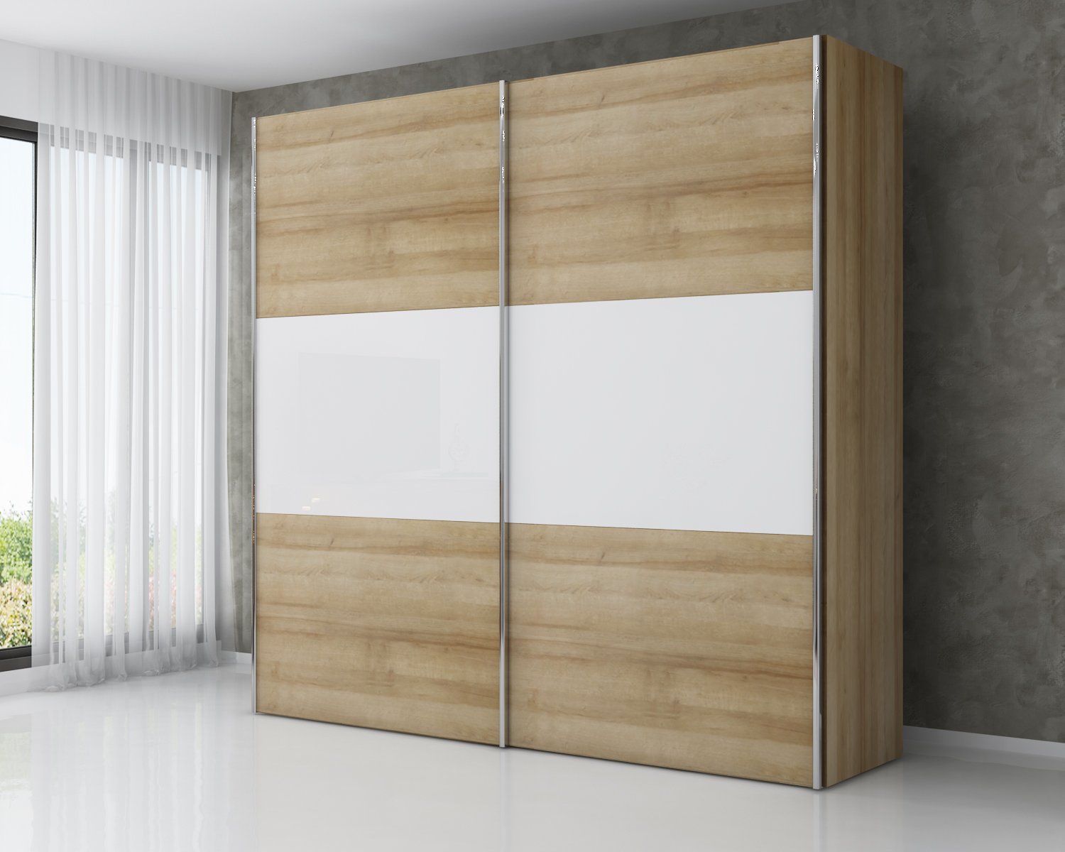 Deline Star Stars 120 46945 Sliding Wardrobe Riviera Oak And