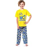 INTIMO Minions Boys' Pajamas One In A Minion Sleep Shirt and Pant 2 Piece Sleep Set