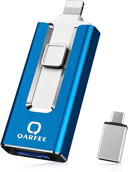 Cle Usb 128 Go Pour Iphone Qarfee 2th Generation Memoire Stick Sans App 4 In 1 Usb 3 0 Pendrive Pour Android Otg Smartphone Pc Macbook Ios 13 Ou Superieur 128go Blueu 1 Amazon Fr Informatique