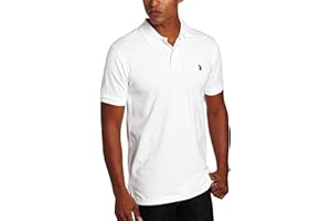 U.S. Polo Assn. Men's Classic Polo Shirt, Two-Button Closure Pique Polo Shirt, Summer Fashion Golf Shirt