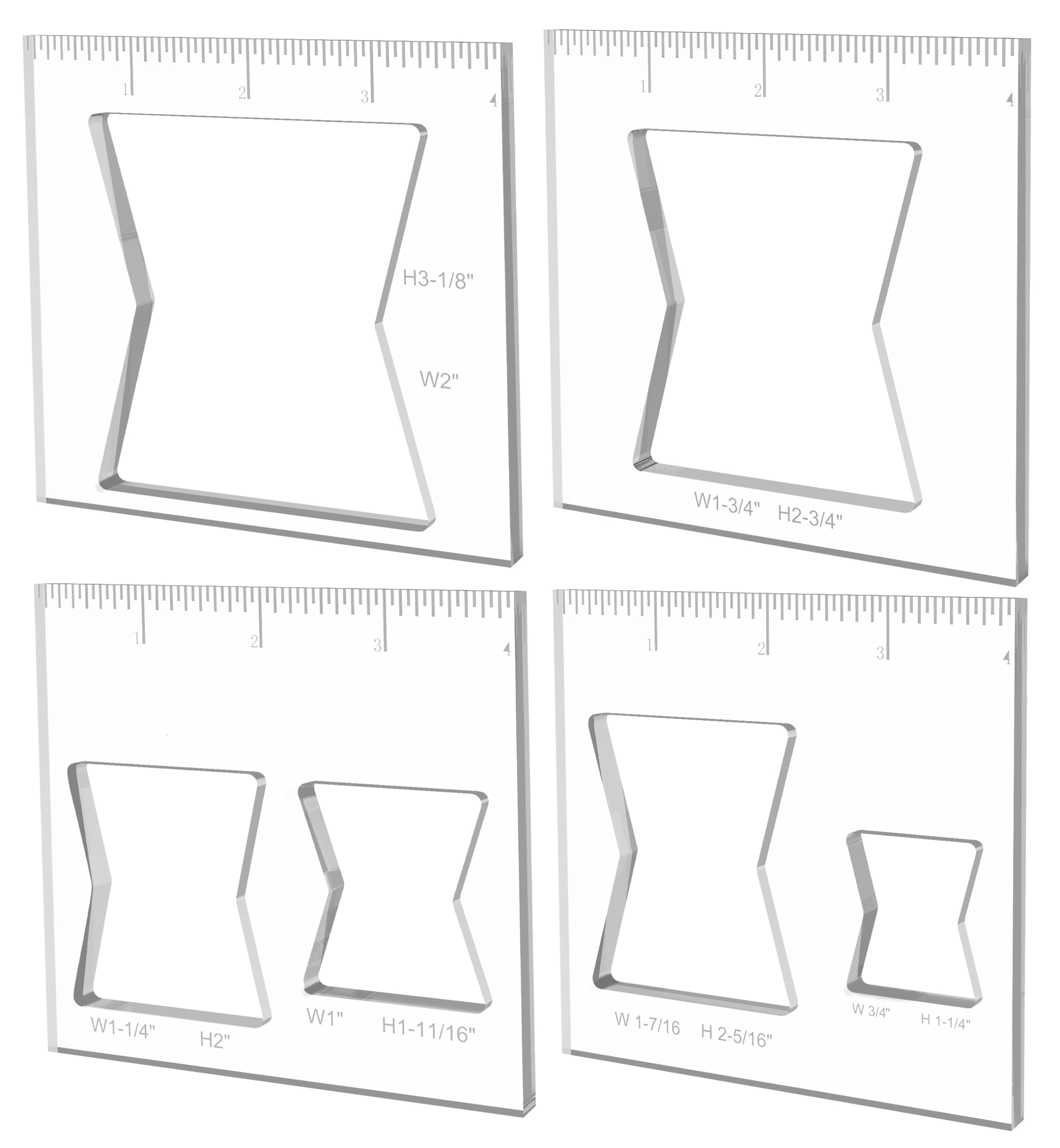 inBovoga Butterfly Inlay Templates, Router Jig Template for Woodworking