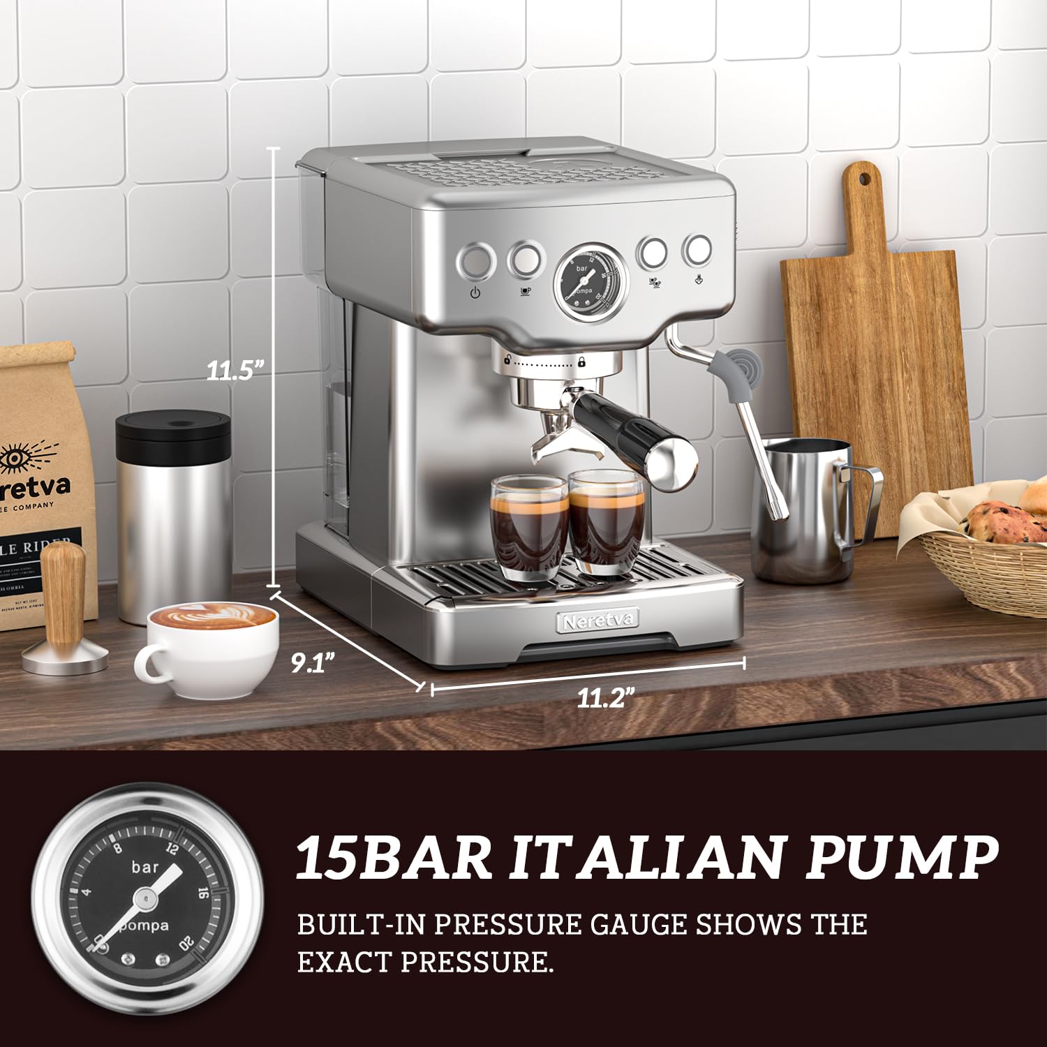 1450w Mua 1.8 Liters Espresso Machine Coffee Machine | 1450W | Cappuccino ...