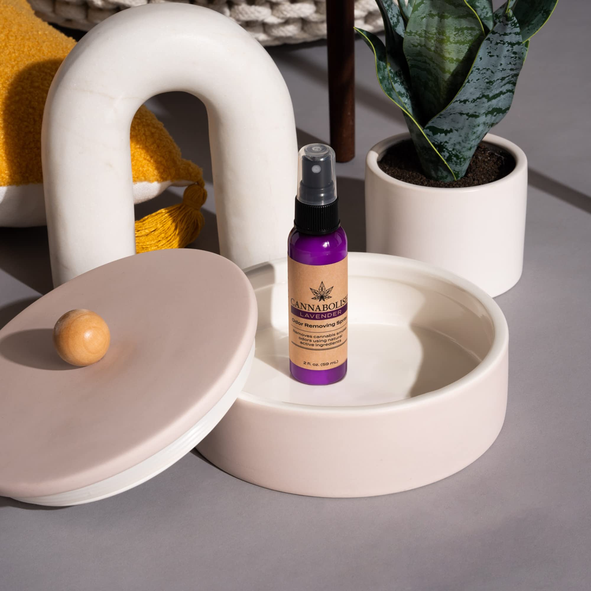 Cannabolish Lavender Odor Removing Spray and Air Freshener, 2 fl. oz. Travel Size