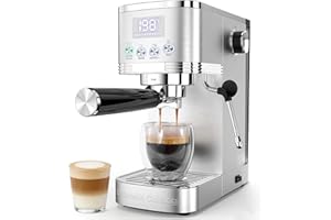 URINTELLS CUISING Espresso Machine 20 Bar Espresso Maker with Steam Milk Frother,Compact Stainless Steel Expresso Coffee Machine for Cappuccino Latte Americano, Coffee Maker Gift for Coffee Lovers Home and Kitchen