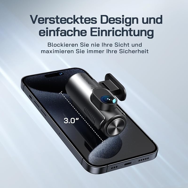 Dashcam Auto Vorne Hinten, 4K+1080P Wi-Fi Dash Cam