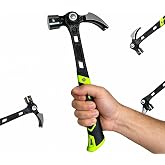 Adjustable Claw Hammer, 32 oz, 45# Carbon Steel Forged, Magnetic, 13.98'' | High Temperature Hardened High Hardness, Baking Paint Process, Heavy Duty Steel Framing Hammer for DIY in Workshop