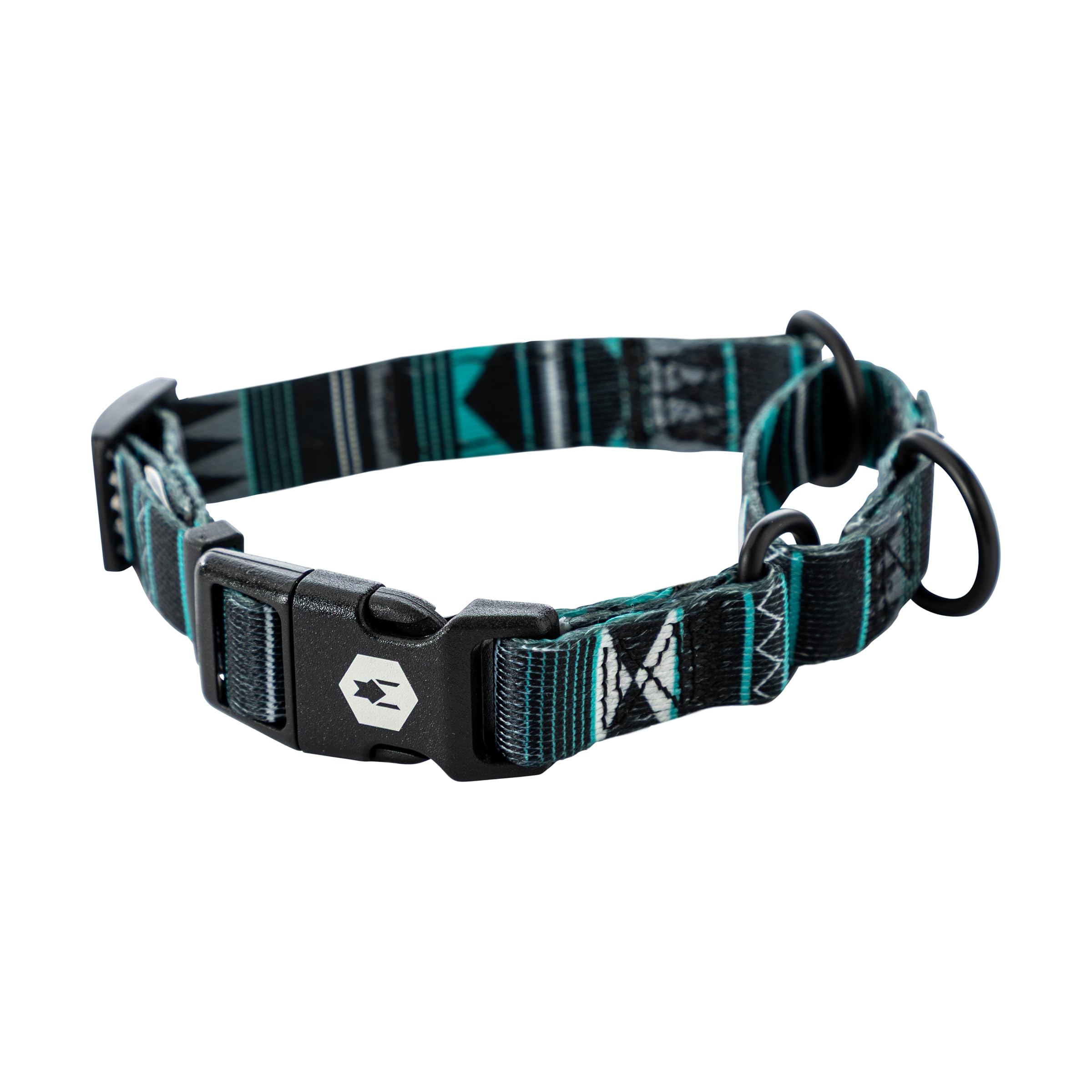 Wolfgang Heavy Duty Martingale Dog Collar with Quick Release Nylon Buckle for Walking & Training, WesternSky Print, X-Large Image