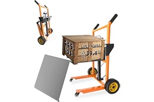 445lbs Material Lift Winch Stacker, Pallet Truck Lift Table, Fork Lift Dolly, 39.4" Max Lift