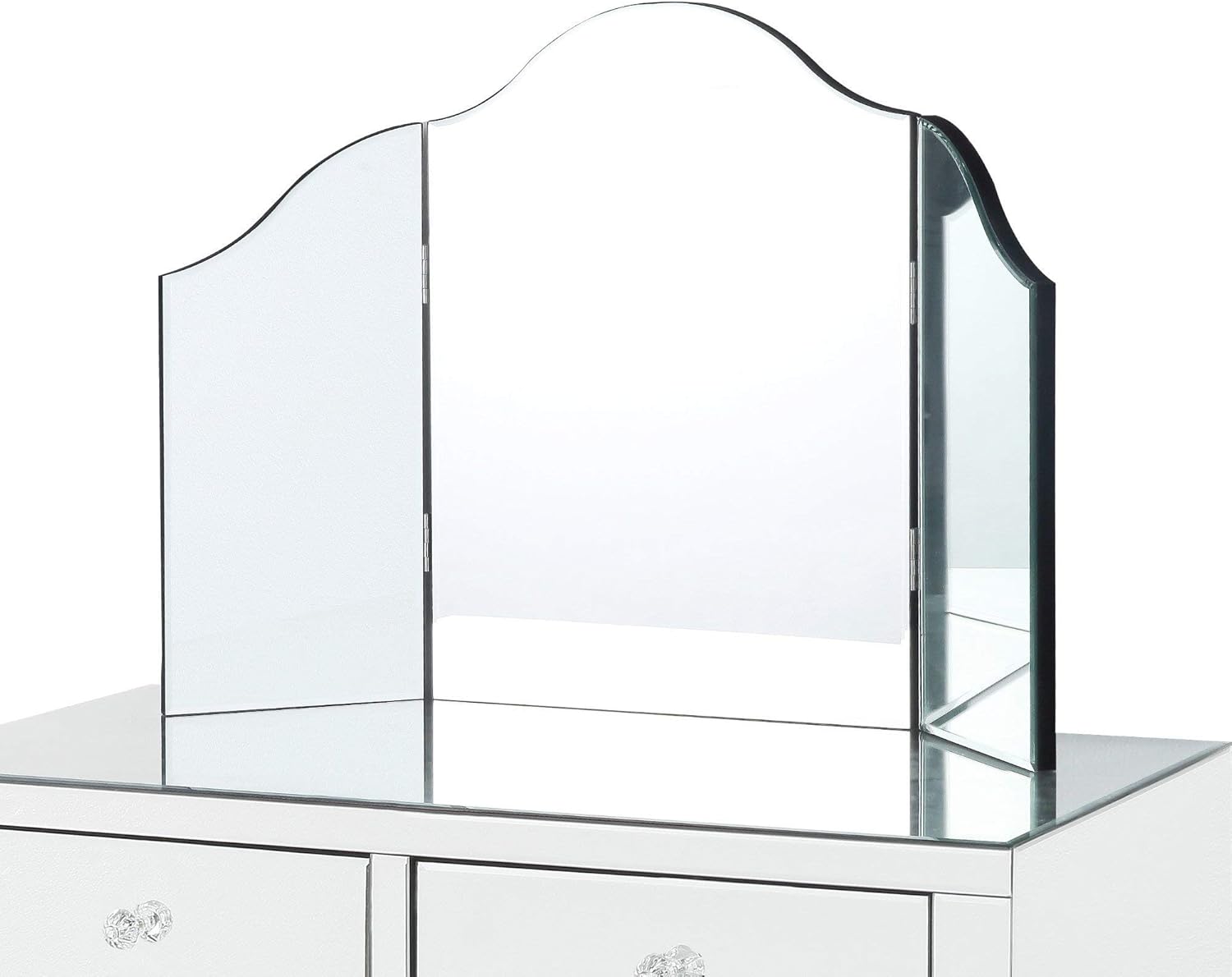 Amazon Com Inspired Home Tri Fold Tabletop Vanity Mirror Furniture Decor