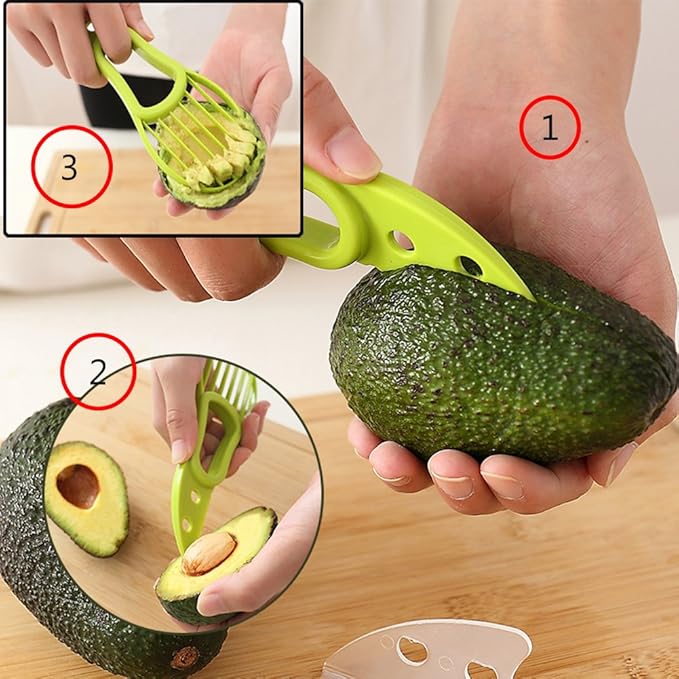toplano cortador de aguacate & Aguacate Set 3 en 1 aguacate pitter ...