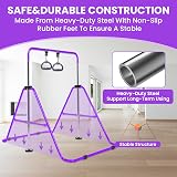 Finger Ten Gymnastic Bar with Ring Purple Foldable Adjustable 4 Heights view 5