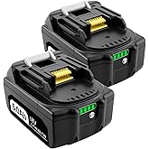 UGLOEY 2 Pack BL1850B 18 Volt 5.0Ah Batteries Replacement for Makita 18v Battery