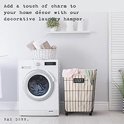 Rae Dunn Heavy Duty Laundry Hamper on Wheels