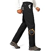 FREE SOLDIER Men's Fleece Lined Winter Pants Waterproof Warm Sweatpants Athletic Thermal Pants