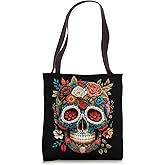 Beautiful Floral Decoration Sugar Skull Dia De Los Muertos Tote Bag