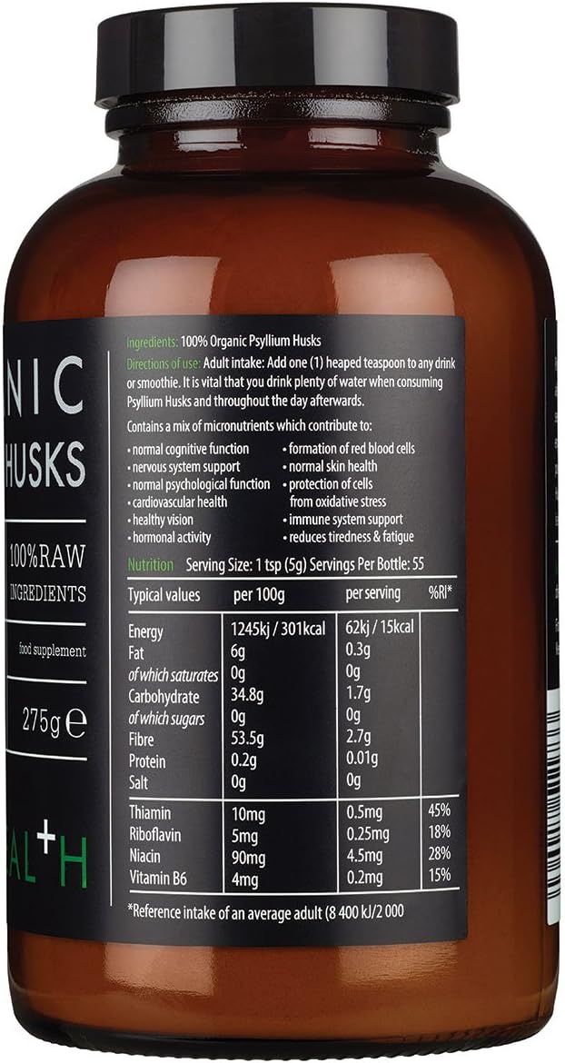 KIKI Health Premium Certified Organic Psyllium Husk Powder, Wheat - Image 3