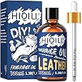 HIQILI Leather Essential Oil 100ml - Premium Fragrance Oil for Diffuser for Home, Candle Soap Making, Car Freshies, Perfume Men 3.38 Fl Oz