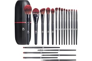 BS-MALL Makeup Brushes Set Professional – 20Pcs Premium Synthetic Foundation Powder Concealers Eye shadows Blush Makeup Brushes with Black case