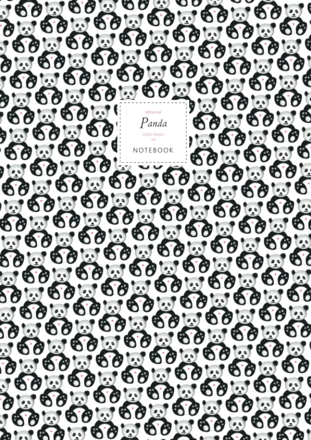 Panda Notebook - Lined Pages - A4 - Premium: (White Edition) Fun notebook 192 lined pages (A4 / 8.27x11.69 inches / 21x29.7cm)