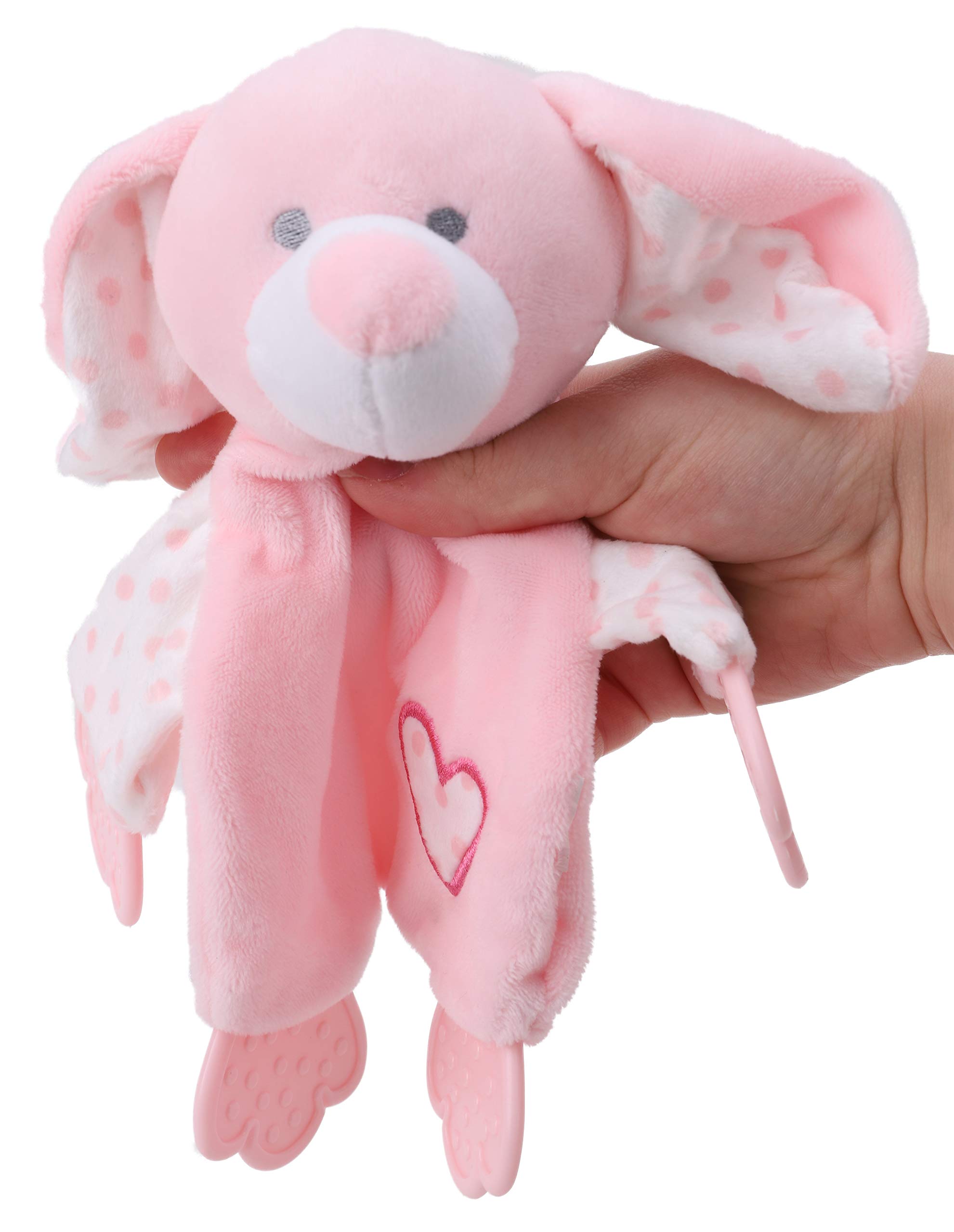 Toyland® 23cm x 22cm. Available in Plush Puppy Comforter And Elephant Comforter - With Teething Aid - Soft Plush Toy - Suitable From Birth. (Plush Puppy Comforter)