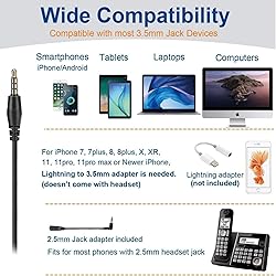 Wantek Cell Phone Headset with Microphone Noise