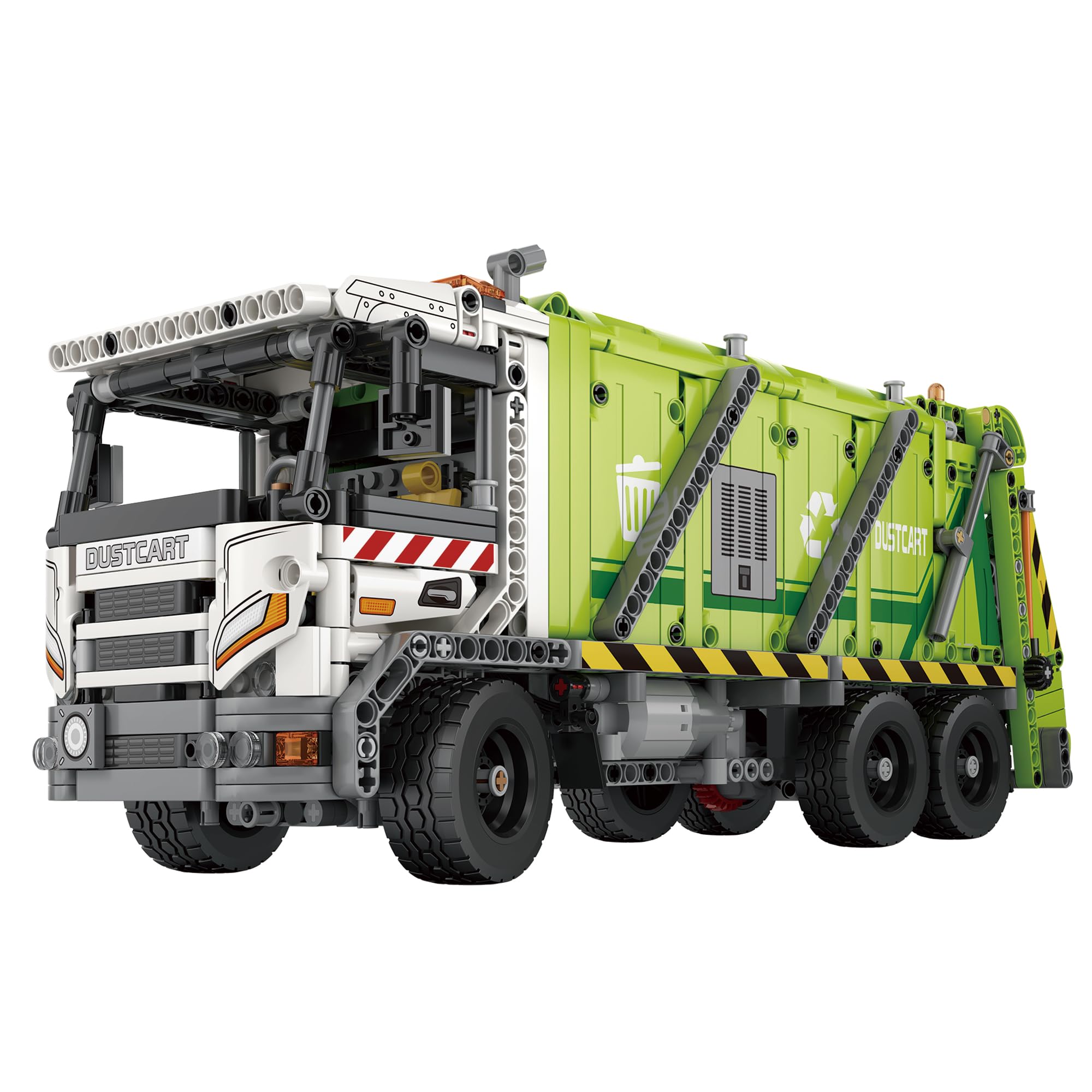 belodoro Compressed Garbage Truck, Large 1,468-Piece Dynamic Garbage Truck Toy for Engineering Enthusiasts and Teenagers, Disaster Relief & Special Vehicle Building Kits, Mechanical Series Toys 22022