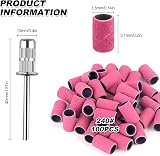 SenZee 240 Grit Sanding Bands for Nail Drill 100 Pcs Pink with Mandrel Kit view 2