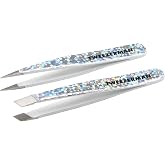 Tweezerman Micro Mini Slant &amp; Point Tweezer Set for Eyebrows Hollygraphic