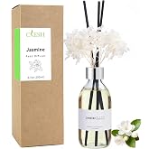 Clesh Reed Diffuser Set, 6.7 oz Jasmine Scented Diffuser with Sticks, Home Fragrance Reed Diffuser for Bathroom Shelf Decor