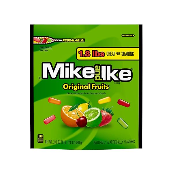 MIKE AND IKE ORIGINAL FRUITS CANDY, 28.8 OUNCE BAG (PACK OF 1), CHEWY CANDY, VENDING MACHINE CANDY, GUMMY CANDY MIX