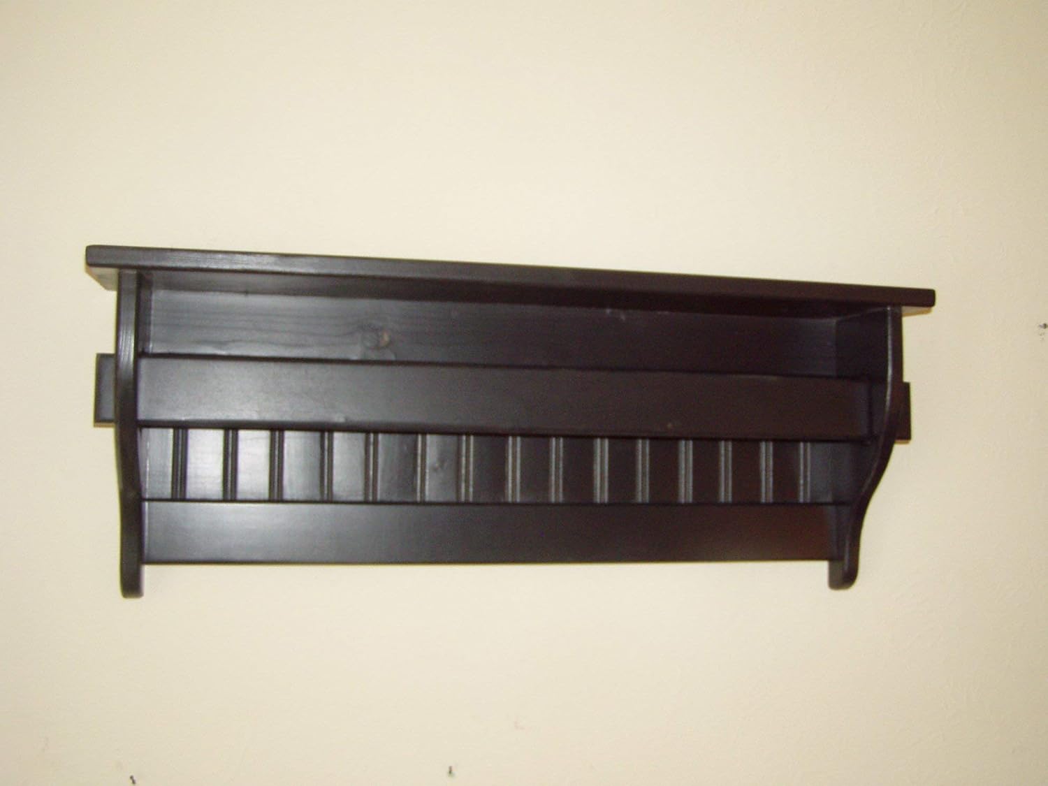 Blanket Rack Holder Wall Hanging Wood Quilt Rack Black Towel Holder Handmade