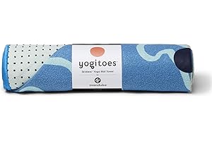 MANDUKA Yogitoes Yoga Mat Towel - Lightweight, Quick Drying Microfiber, Non Slip Skidless Technology, 71 Inch (180cm), Ocean