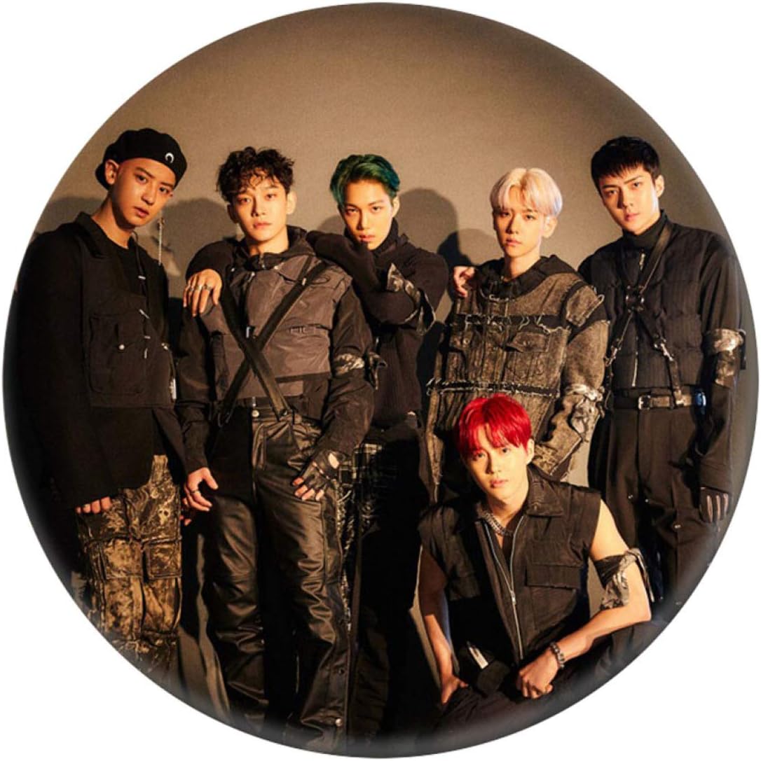 kula Unique Kpop EXO Obsession Brooch Pin Badge Button for Clothes Hat Backpack Decoration(None 1)