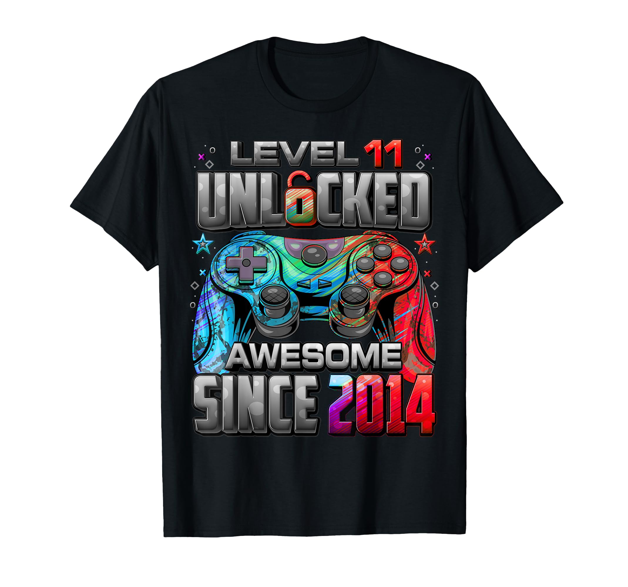 Photo 1 of (SMALL) (YOUTH) Level 11 Unlocked Awesome Since 2014 11th Birthday Gaming T-Shirt