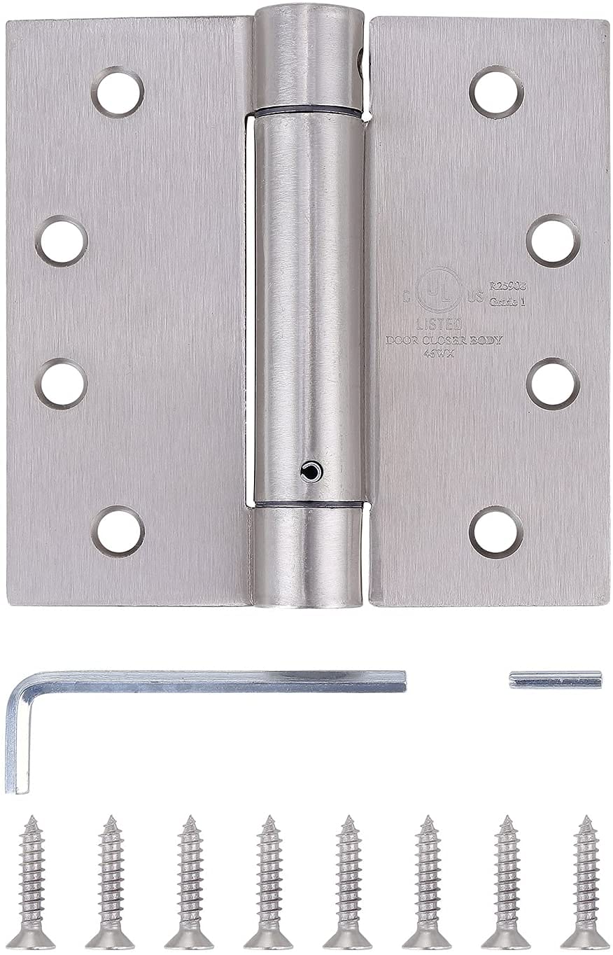 Photo 1 of Stylever 3 Pack - 4"x4" Self Closing Door Hinges, Spring Loaded Hinges for Interior & Exterior Doors, Automatic Door Closer Hinge, Soft Close Door Hinges, Squared Corners Auto Close Spring Hinge