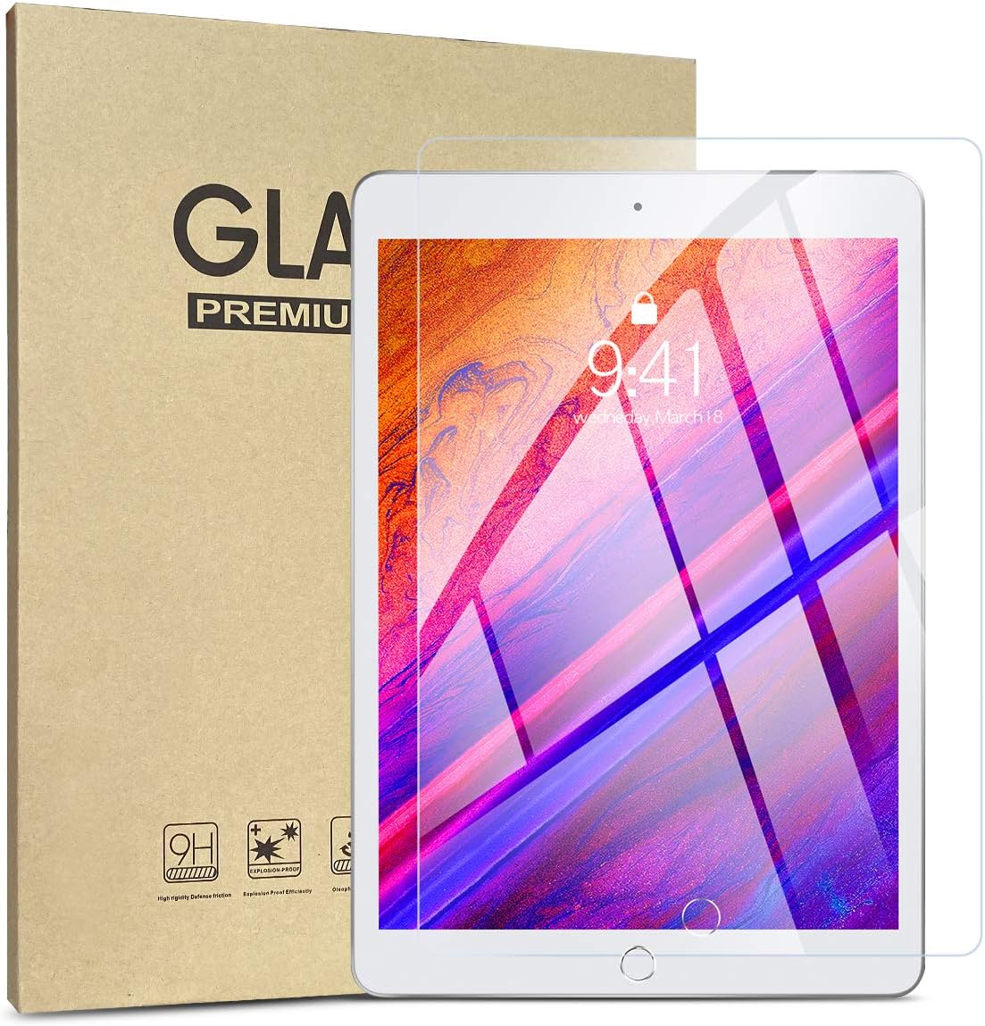 iPad 10.2 Screen Protector,Screen Protector for iPad 7th Generation (iPad 2019), Compatible with 10.2 Inch Retina Display/Apple Pencil(2 PCS)