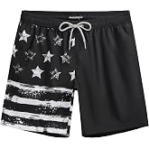 maamgic Mens Swim Trunks Quick Dry Mesh Linner with Pockets 7" Beach Shorts | Comfort Fit, Pool, Casual, Breathable, No-Chafi