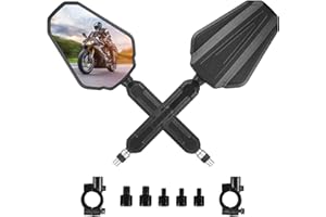 OFIG Adventure Motorcycle Mirrors, Adjustable Motorcycle Side Mirrors with 7/8" Handlebar Mount 8mm 10mm Screws Fit for Motor