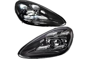 2pc Front Lights Compatible For Porsche Cayenne Headlights 2011-2018 Car Upgrade 2021 Styling Full DRL Headlamp Accessories(1