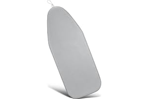 Duwee 12"x32" Heat Resistance Metallic Table Top Ironing Board Cover Durable Thicken Felt Material Padding, with Elastic Cord, Easy to Handle and Fits Board Beautifully (Silver B)