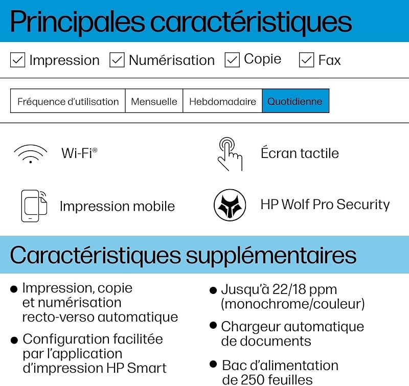 OfficeJet Pro 9132e, 404M5B, Imprimante Multifonction à Jet d'encre A4 Couleur, Recto Verso Automatique, 22 ppm, Wi-FI,6 Mois de Forfait Instant Ink Gratuit, Grise