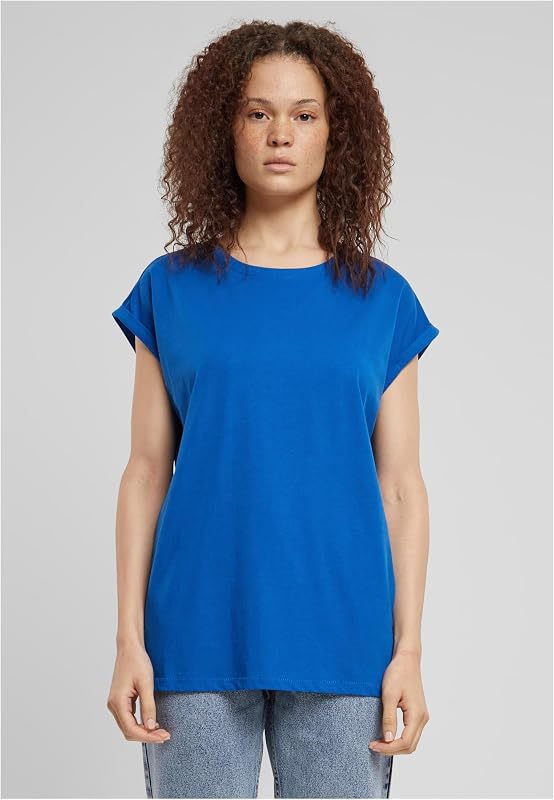 Ladies Extended Shoulder Tee, Camiseta Mujer, Sporty Blue, L