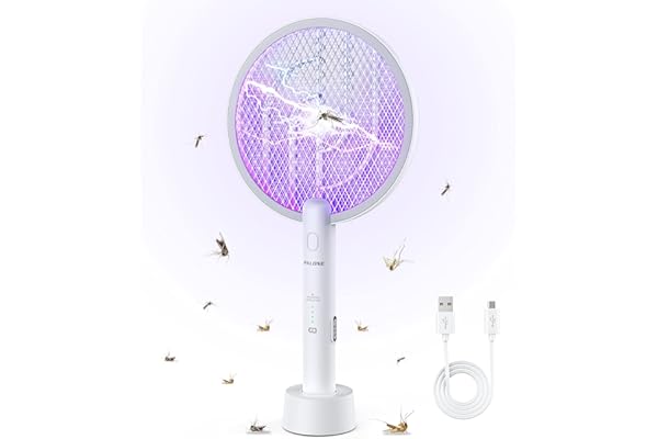 PALONE Bug Zapper Racket, Electric Bug Zapper, 4000V Electric Swatter 3 Layers Lamp, Indoor Zapper Without Waving Hands for K