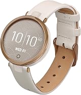 kwmobile Leather Strap for Garmin Lily Sport Watch - White Replacement Band view 8