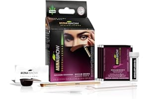 MINA ibrow Henna Semi Permanent Tint Kit For Professional Tinting & Coloring, Covers Gray Hair, Stays up to 6 Weeks-Regular K